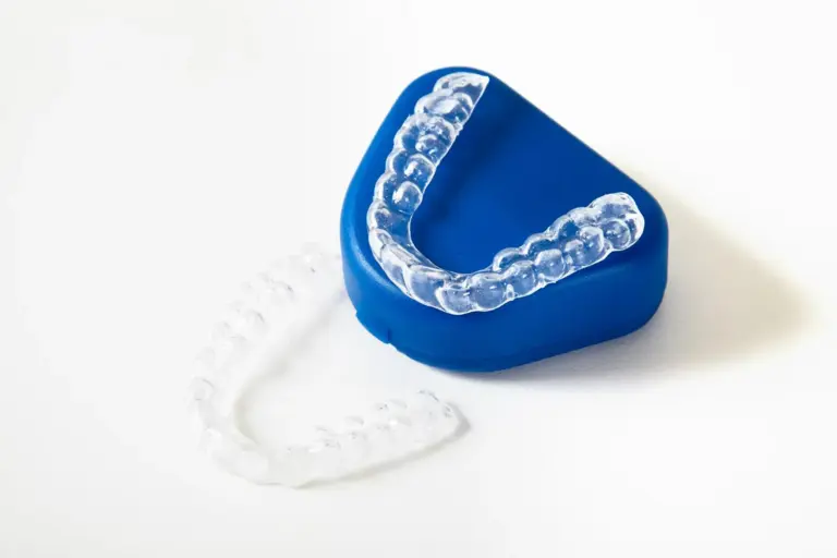 A set of clear retainer looking clean and well-maintained.